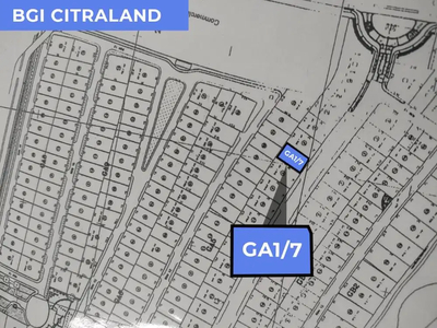 DIJUAL KAVLING TANAH CITRALAND RAYA BGI LOKASI STRATEGIS BAGUS