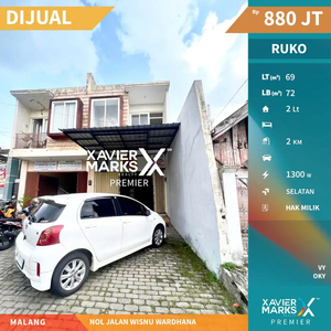 Dijual Ruko 2 Lantai Nol Jalan Wisnu Wardhana Malang