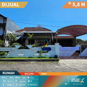 Dijual Rumah Luas Siap Huni di Tidar Malang Kota