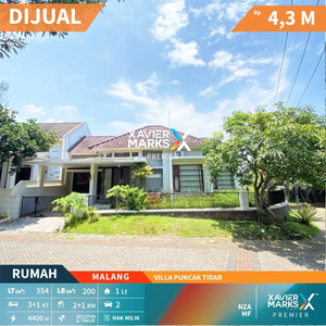 Dijual Rumah Siap Huni di Villa Puncak Tidar Malang Kota