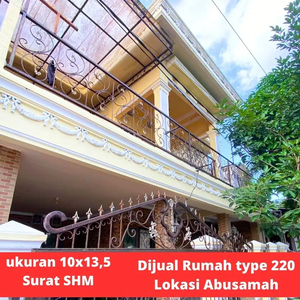 dijual rumah type 220 tengah kota jl.abusamah