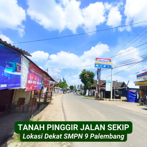 Dijual tanah murah di Palembang lokasi Pinggir Jalan Sekip