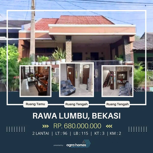 JUAL CEPAT, BU RUMAH 2 LANTAI, 5 Menit SILOAM HOSPITAL, BEKASI