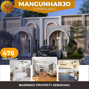 Jual Rumah di dkat Kelurahan Mangunharjo harga 400Jutaan. Nego