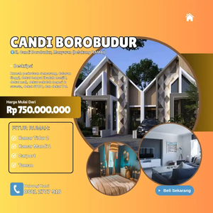 Jual rumah siap bangun candi Borobudur Manyaran