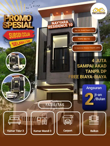 Promo Rumah mewah gdc cicilan 2jutaan Dp 0% free semua biaya