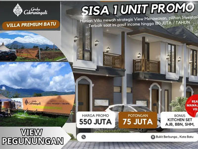 promo vila murah dan aman view pegunungan dekat alun2 kota batu