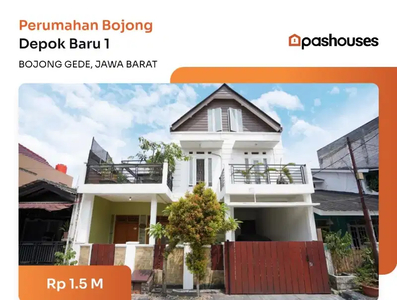 Rumah 2 Lantai, SHM Bebas biaya dekat Stasiun Bojong Gede Bogor