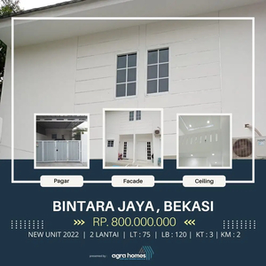 RUMAH BARU 2 LANTAI MURAH DAN MEWAH, 5 MENIT TOL BINTARA