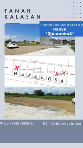 DiJual Murah Tanah dekat Jl. Jogja-Solo luas 120m2 SHM Pekarangan