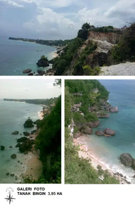 Dijual Tanah Tebing Pantai Bingin