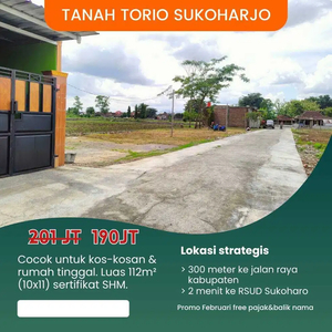 Kavling Toriyo Sukoharjo Dekat Kantor DPRD Dan Dekat Jalan Kabupaten