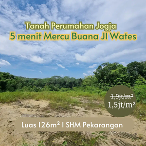 Lokasi 6 menit Jl Wates-Yogyakarta, Cocok Bangun Villa
