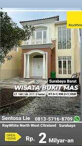 Dijual MURAH Rp.13 jt-an/m2 Rumah Wisata Bukit Mas Surabaya Barat