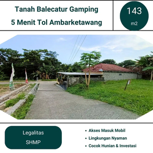 Tanah Dijual Balecatur Sleman 5 Menit Tol Ambarketawang SHMP