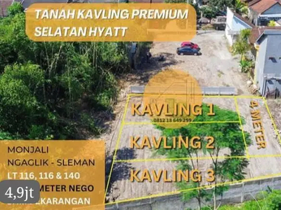 Tanah SHM Lokasi Bagus Belakang Hotel Hyatt Jalan Palagan Sleman