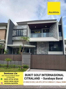 Dijual Rumah Baru Bukit Golf Internasional Citraland Surabaya - Shm