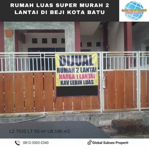 Rumah 2 Lantai Kavling Luas Murah Strategis Di Beji Kota Batu