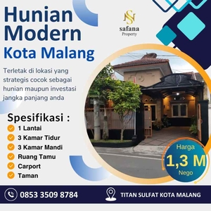 Rumah Modern Siap Huni Di Sulfat Malang