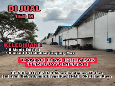 Dijual tanah dan gudang di Kawasan Terboyo Megah Semarang Jawa Tengah