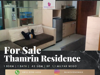 Dijual Apartement Thamrin Residence Type L Full Furnished 1 Bedroom