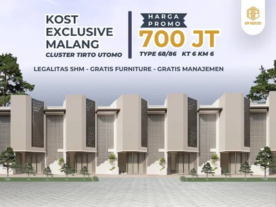 Ruumah Kos Premium 700 Jutaan, Lokasi Strategis, Kota Malang