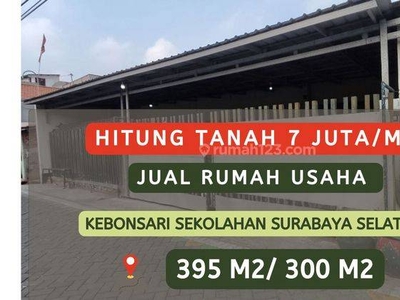 7 juta/m2 Turun Harga Rumah Usaha di Kebonsari Surabaya Selatan