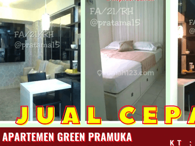 Apartemen Green Pramuka Tower Fagio 2br Full Furnished
