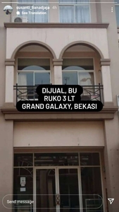 Di Jual Ruko Grand Galaxy, sebrang galaxy baja depan klinik bio medik