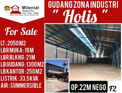 Dijual Gudang Zona Industri Holis Bandung