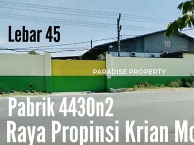 Dijual Pabrik di Krian Mojosari