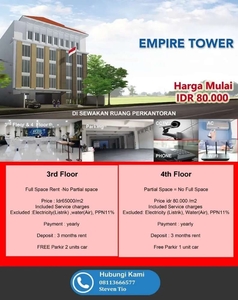 Disewakan Office Building Area Premium di Tengah Kota Surabaya