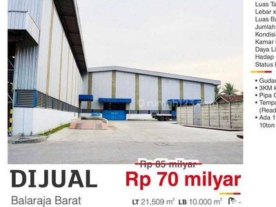 Djual Murah Nego Sampe Jadi Gudang 2 Lantai Ex Pabrik Besi Balaraja Barat Tangerang Siap Pakai Sudah SHM