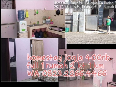 Homestay Jogja JIH Gejayan Co Harian Bulanan 2KT AC Furnis Fll 1 rumah