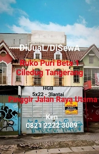 Jual Ruko Puri Beta 1 Termurah. Lokasi Jalan Raya Utama