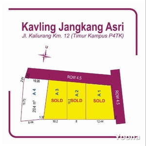 Jual Tanah 300an Juta di Jangkang Sleman, SHM