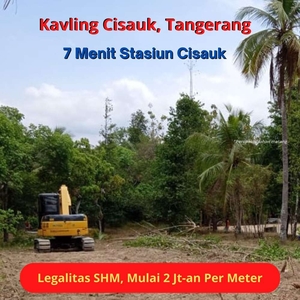 Kavling Cisauk Hanya 2Jt-an Hanya 7 Menit ke Stasiun Cisauk Terima SHM