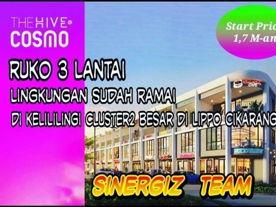 Ruko/ Soho 3 Lantai Strategis Murah Bekasi Lippo Cikarang Estate