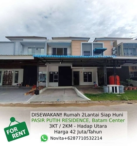 Rumah 2Lantai Siap Huni PASIR PUTIH RESIDENCE, Batam Center.