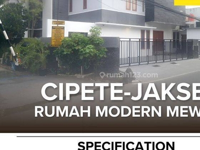 Rumah Sewa 2 Lantai,Rumah Modern Sangat Strategis, di Cipete Jakarta Selatan, Cocok untuk Hunian, Usaha & Perkantoran, lalu lintas 24jam, Lingkungan Aman