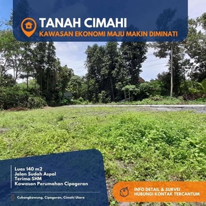 Tanah Bandung Dekat Dari Jalan Cipageran Asri Cimahi SHM