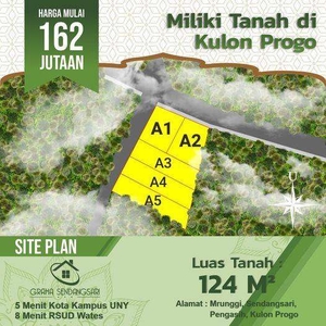 Tanah di Sendangsari Pengasih Kulon Progo dekat Kampus UNY Wates
