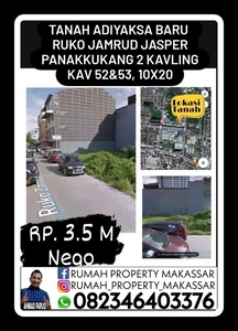 Tanah Jl Adiyaksa Baru Ruko Zamrud Jasper Panakkukang Kav 52&53-10X20