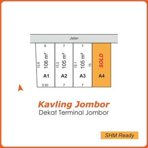 TANAH JOMBOR Dekat Jalan Besar di Jogja