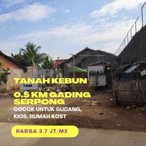 Tanah Kampung Murah dekat Hypermart Gading Serpong Tangerang