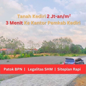 Tanah Kavling Kediri 7 Menit Simpang Lima Gumul 2 Jt-an/m² SHM