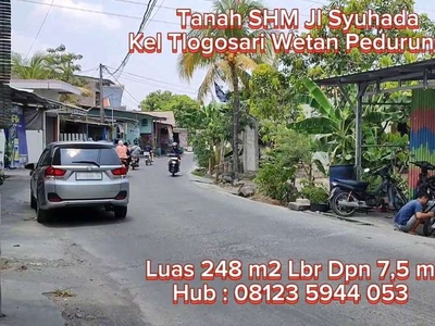 Tanah Murah di Jl Syuhada Kel Tlogosari Wetan Kec Pedurungan Semarang