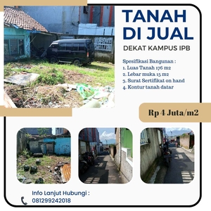 Tanah Pinggir Jalan Dekat Kampus IPB Dramaga Bogor Dan Surat SHM