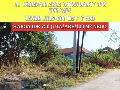 TANAH SIAP BANGUN COCOK UNTUK RUMAH DAN USAHA DI AREA GATSU BARAT DPS