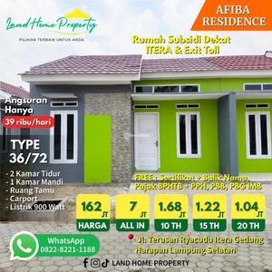 Dijual Perumahan Afiba Residence TYPE 36/72 2KT 1KM Siap Huni - Lampung Selatan